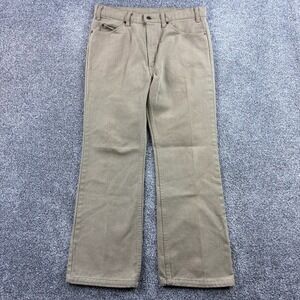 Vintage 70s Levi's 517 Pants Mens 36x32 Tan White Tab Bootcut Jeans Made In USA